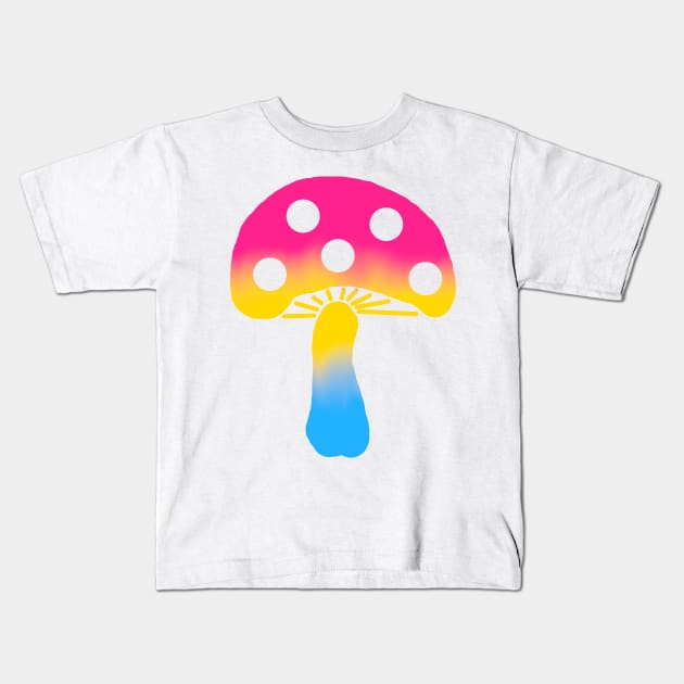 Pan Pride Mushroom Kids T-Shirt by LochNestFarm